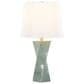 LumiSource Curvo Square Ceramic Table Lamp in Sage Green, , large