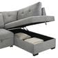 Coaster Roanne Fabric Upholstered Sleeper Sectional Sofa Grey, , large