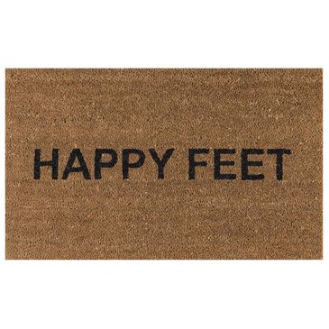 Novogratz Aloha Happy ALO-7 1"6" x 2"6" Natural Door Mat, , large