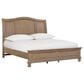 Riva Ridge Oxford King Sleigh Bed in Tan with USB Ports, , large
