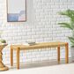 Hearth and Haven Angie Outdoor Bench in Teak and Light Brown, , large