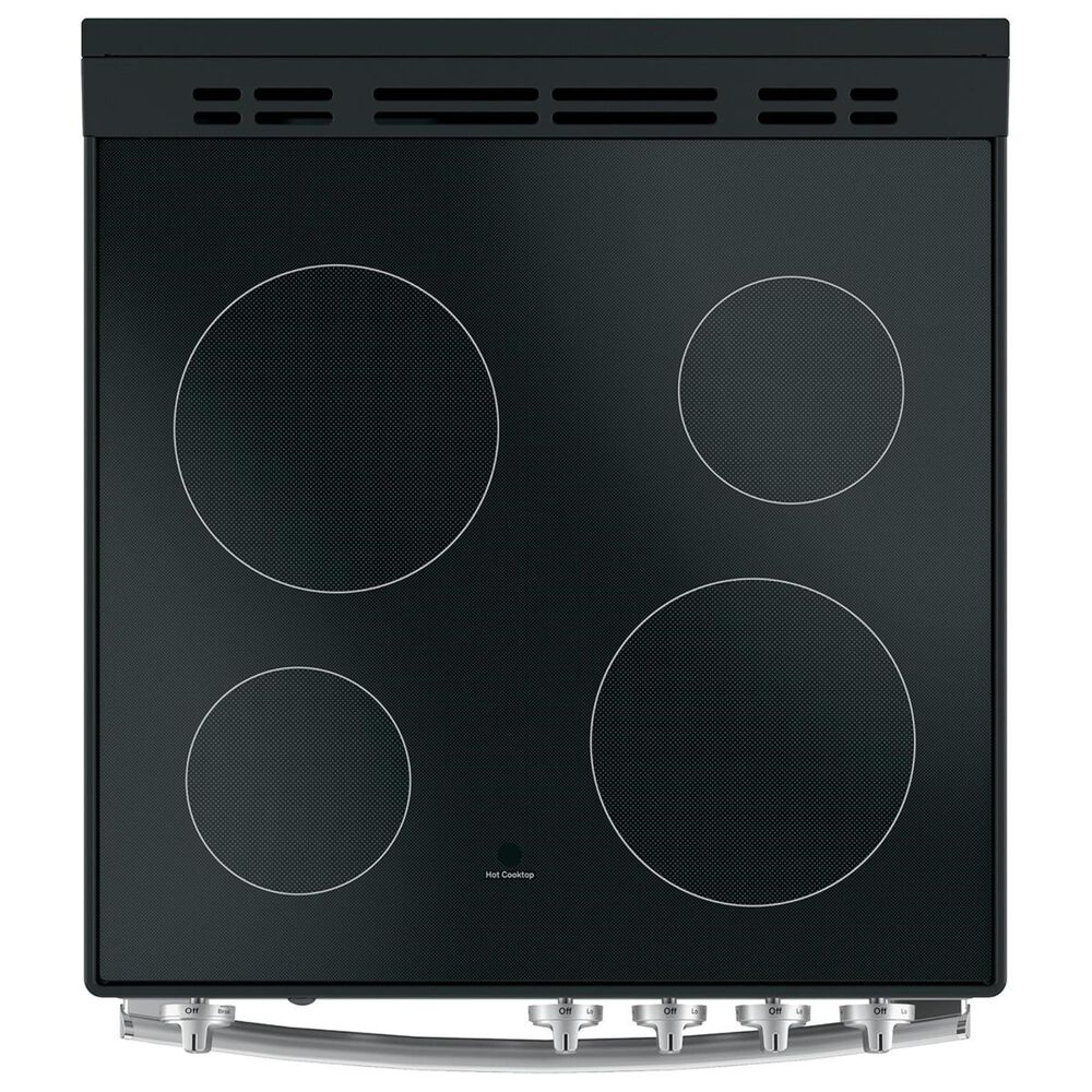 GE Appliances 24&quot; Smooth Top Electric Range with Steam Clean in Stainless Steel, , large