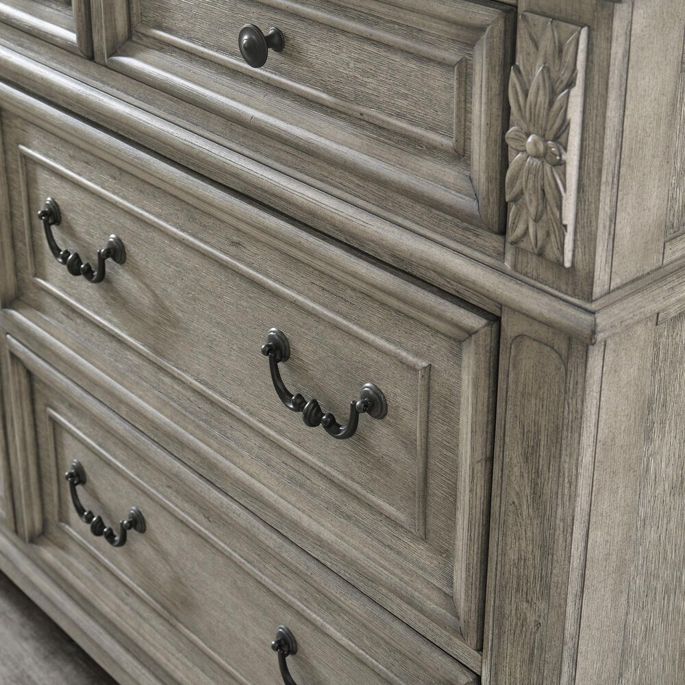 Ashley Lodenbay 7 Drawer Dresser in Antiqued Gray and Walnut Brown, , large