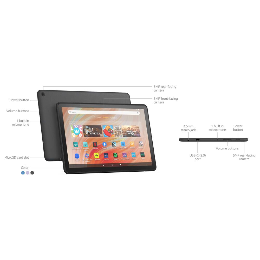 Amazon Fire HD 10 Tablet 10.1&quot; 32GB in Black | Wi-Fi, , large