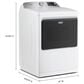 Maytag 5.2 Cu. Ft. Smart Pet Pro Top Load Agitator Washer and 7.4 Cu. Ft. Smart Electric Top Load Dryer Laundry Pair in White, , large
