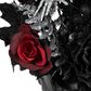 The Gerson Company 22"H Resin Halloween Witch Boots with Floral Arrangement in Black, , large