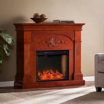 Southern Enterprises Andca Smart Electric Fireplace in Mahogany, , large