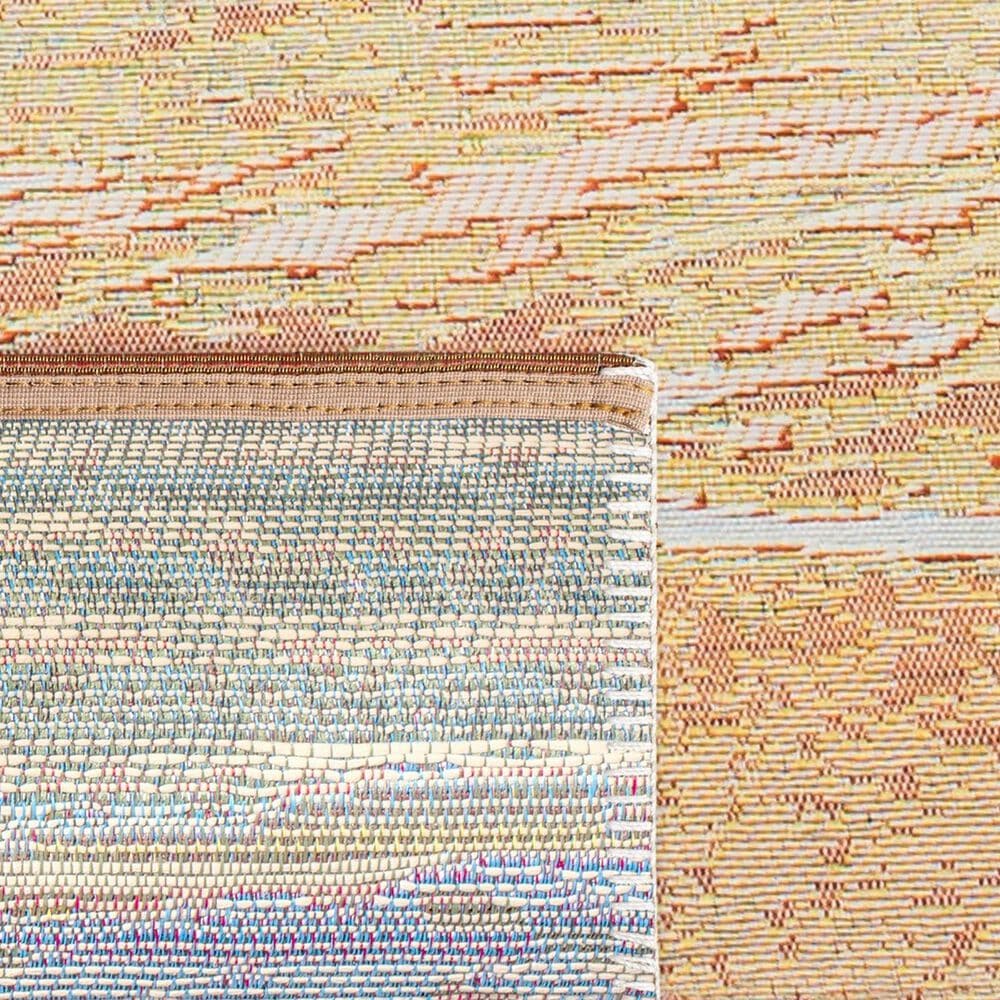 Safavieh Barbados BAR560 6&#39;6&quot; x 9&#39;4&quot; Gold and Blue Indoor/Outdoor Area Rug, , large