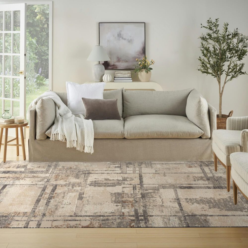 Nourison Sustainable Trends SUT02 6&#39; x 9&#39; Ivory and Multicolor Area Rug, , large
