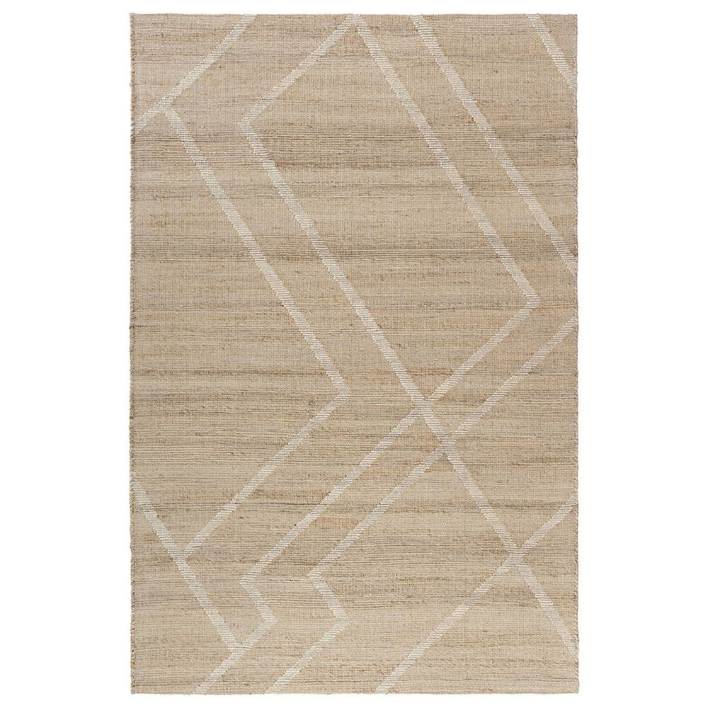 L&R Resources Willow White 9" x 12" Area Rug, , large