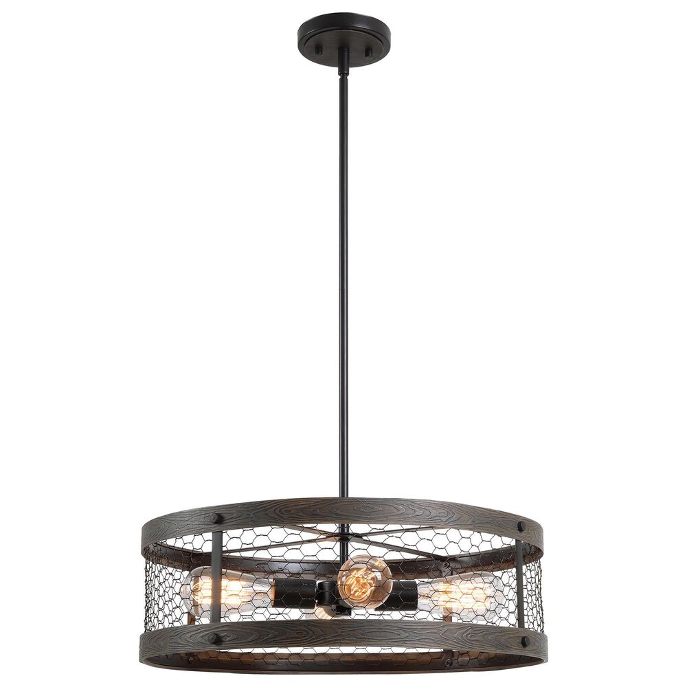 Kenroy Cozy 4-Light Pendant in Bronze, , large