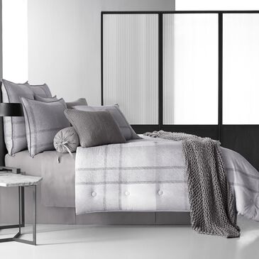 J. Queen New York Leighton 4-Piece King Comforter Set in Grey and White, , large