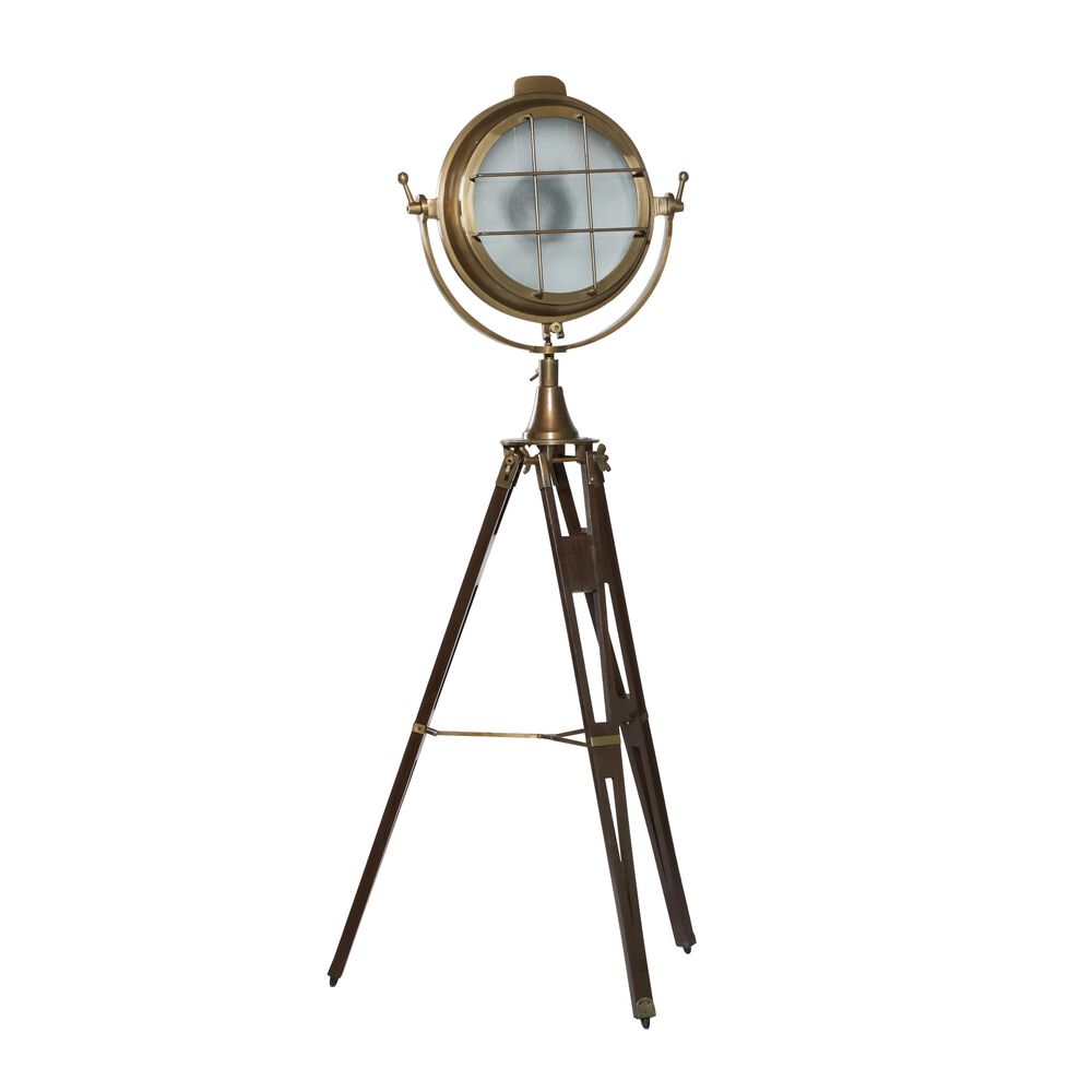 Maple and Jade Spotlight Floor Lamp in Gold, , large