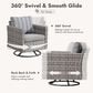 HOMLUX 10-Piece Outdoor Patio Wicker Sectional Furniture Set in Black, , large