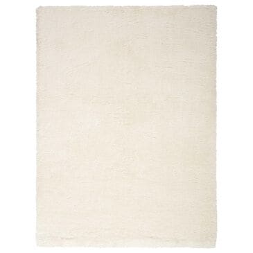 Nourison Dreamy Shag Solid 6"7" x 9"2" Ivory Area Rug, , large