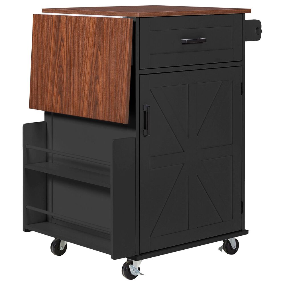 HOMLUX 39" Outdoor Kitchen Island in Black, , large