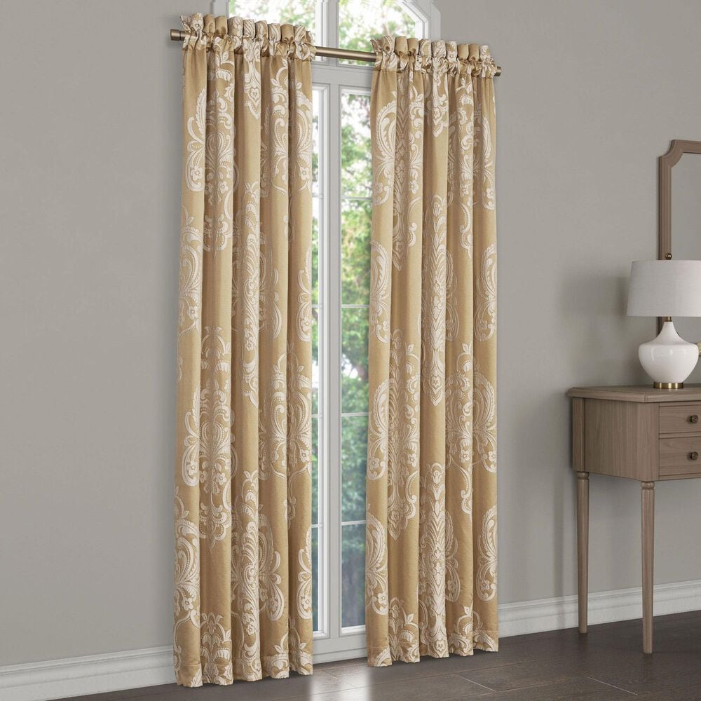 J. Queen New York Potenza 84&quot; x 50&quot; Window Panel Pair in Gold and Ivory, , large