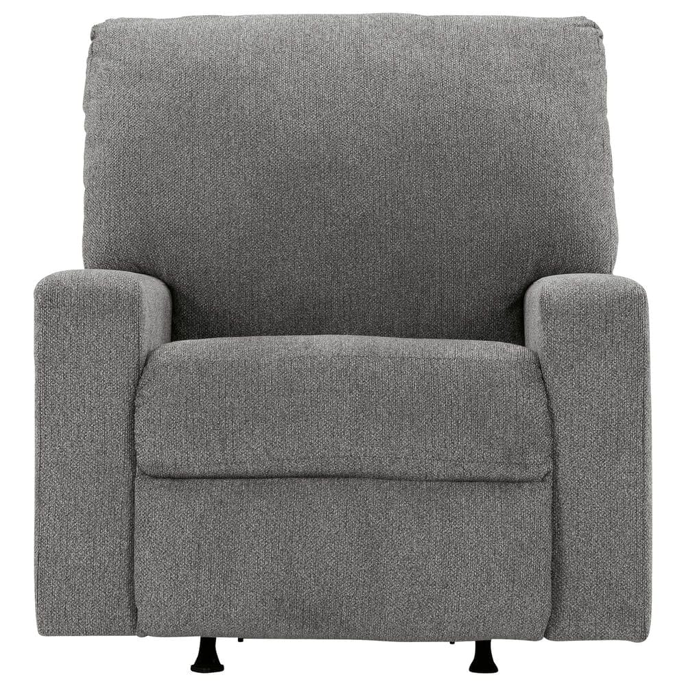 Ashley Deltona Manual Rocker Recliner in Graphite, , large