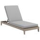 Homestyles Sustain Patio Chaise Lounge with Gray Cushion in Stain Brown, , large