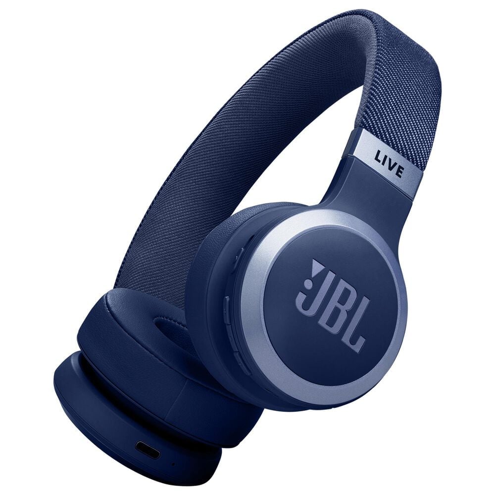 JBL Wireless On-Ear Headphones with True Adaptive Noise Cancelling in Blue, , large