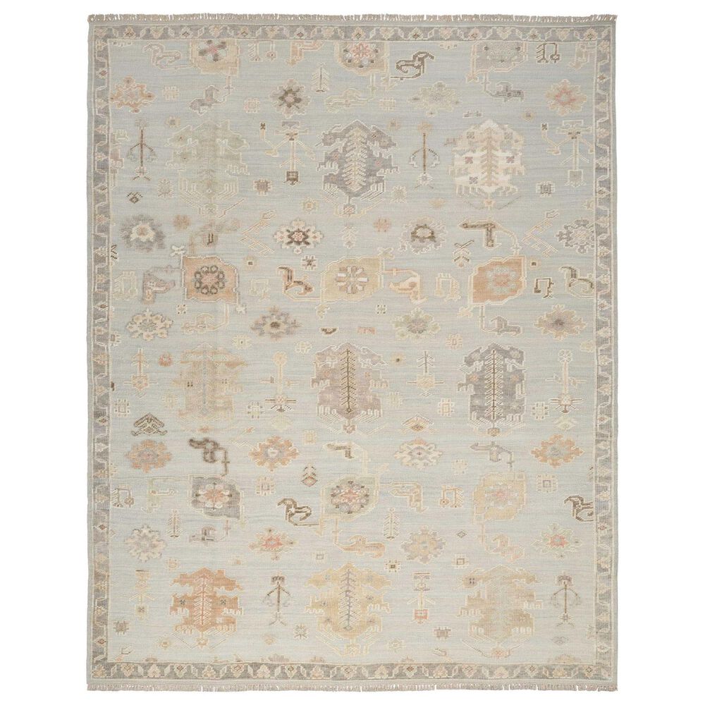 Nourison Whispers 9" x 12" Light Blue and Grey Area Rug, , large