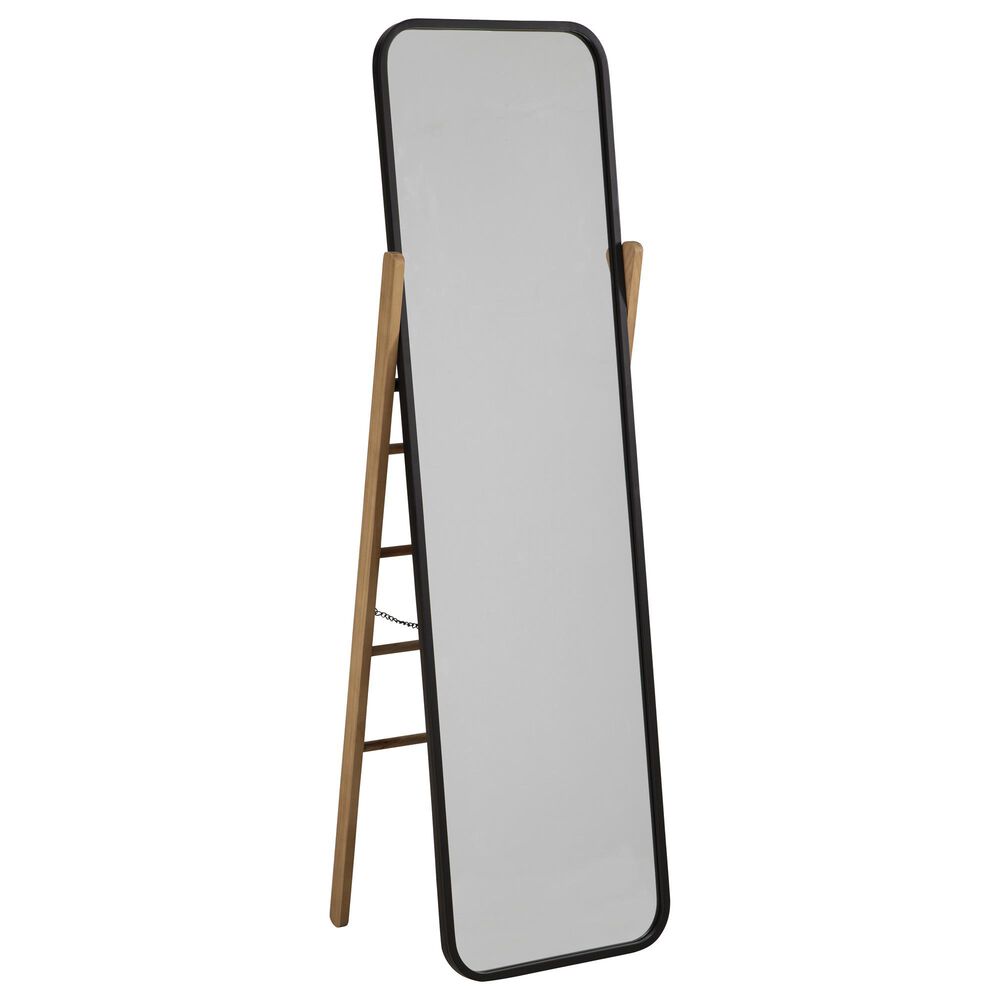 Ashley Bronick Floor Mirror in Black and Light Brown, , large
