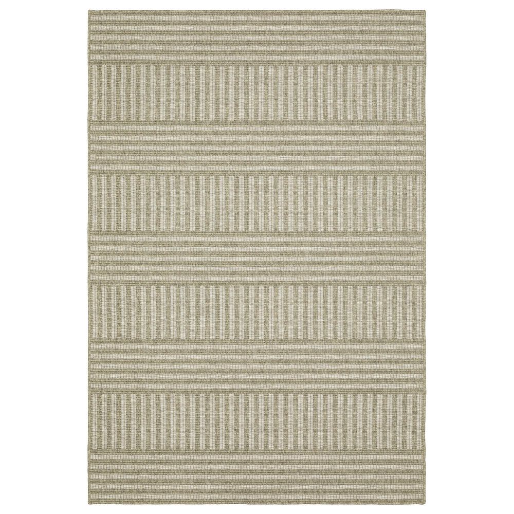 Oriental Weavers Tortuga TR02A 9"10" x 12"10" Beige and Black Area Rug, , large