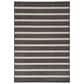 Nourison Positano POS03 Black and Ivory 6" x 9" Indoor/Outdoor Area Rug, , large