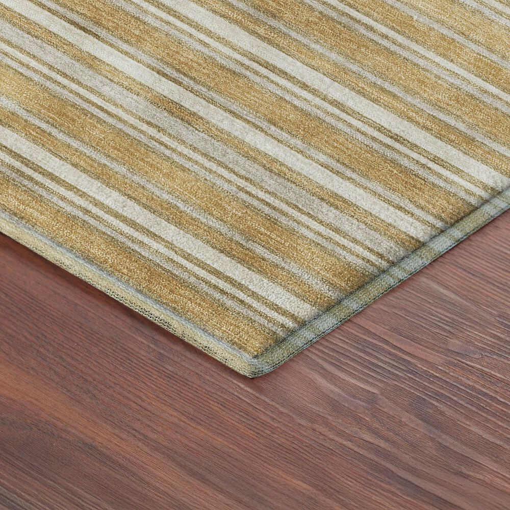 Dalyn Rug Company Soft Essentials Striped Gold 1'8" x 2'6" Indoor/Outdoor Area Rug, , large