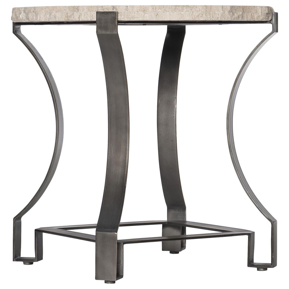 Bernhardt Sayers Side Table in Oil-Rubbed Bronze and White, , large