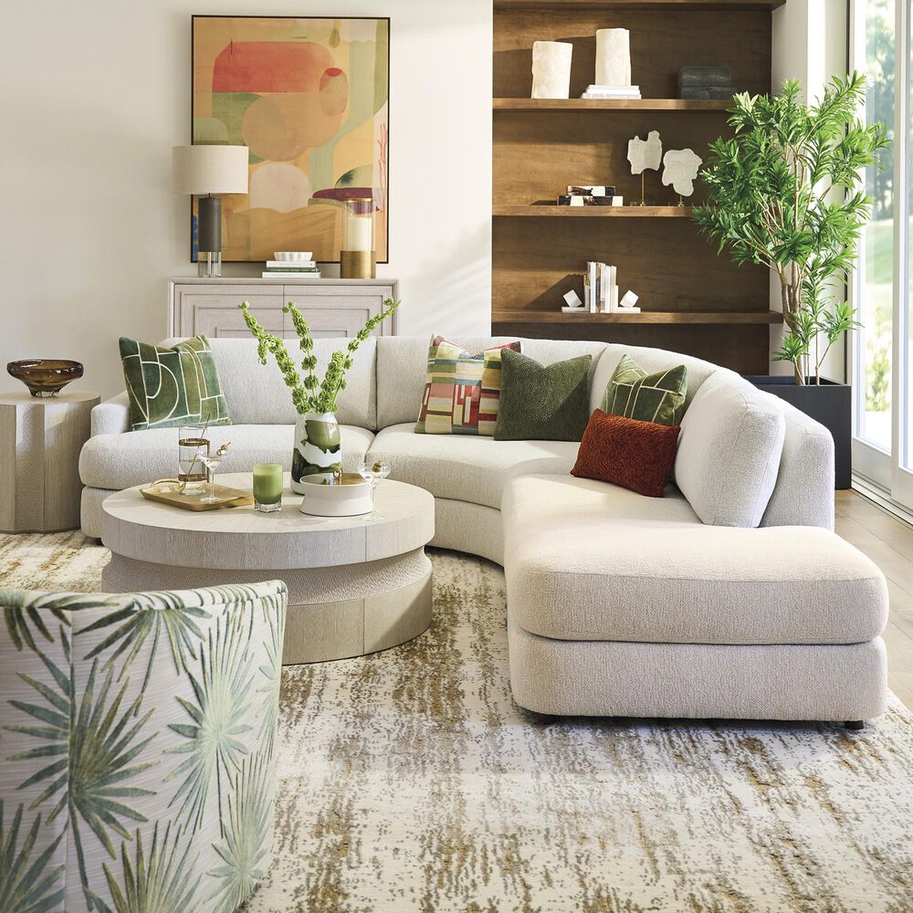 Lexington Home Brands Copa Cabana Bianca Round Cocktail Table in Sea Mist, , large
