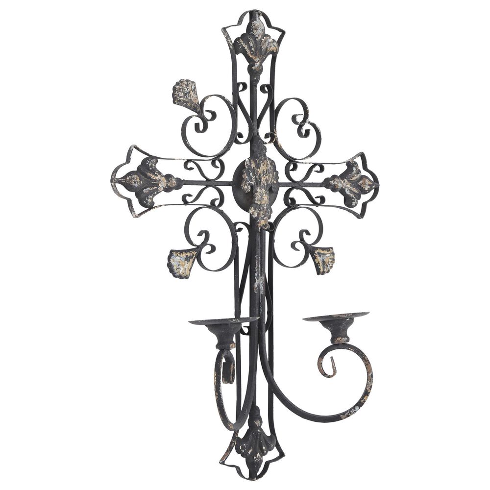 Maple and Jade 24" x 16" Wall Decor in Distressed Black, , large
