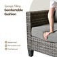 HOMLUX 4-Piece Outdoor Sofa Set in Dark Gray, , large