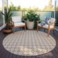 Dalyn Rug Company Marlo 4" Round Taupe Indoor/Outdoor Area Rug, , large