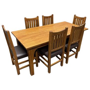 Crafters & Weavers Mission 7-Piece Rectangular Dining Set in Michael"s Cherry, , large