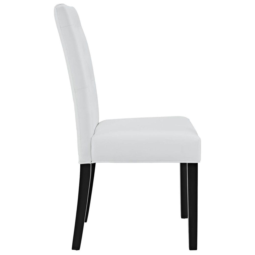 Modway Confer Dining Vinyl Side Chair in White, , large