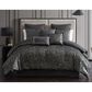 Hallmart Collectibles Dexton 9-Piece Queen Comforter Set in Tan and Black, , large