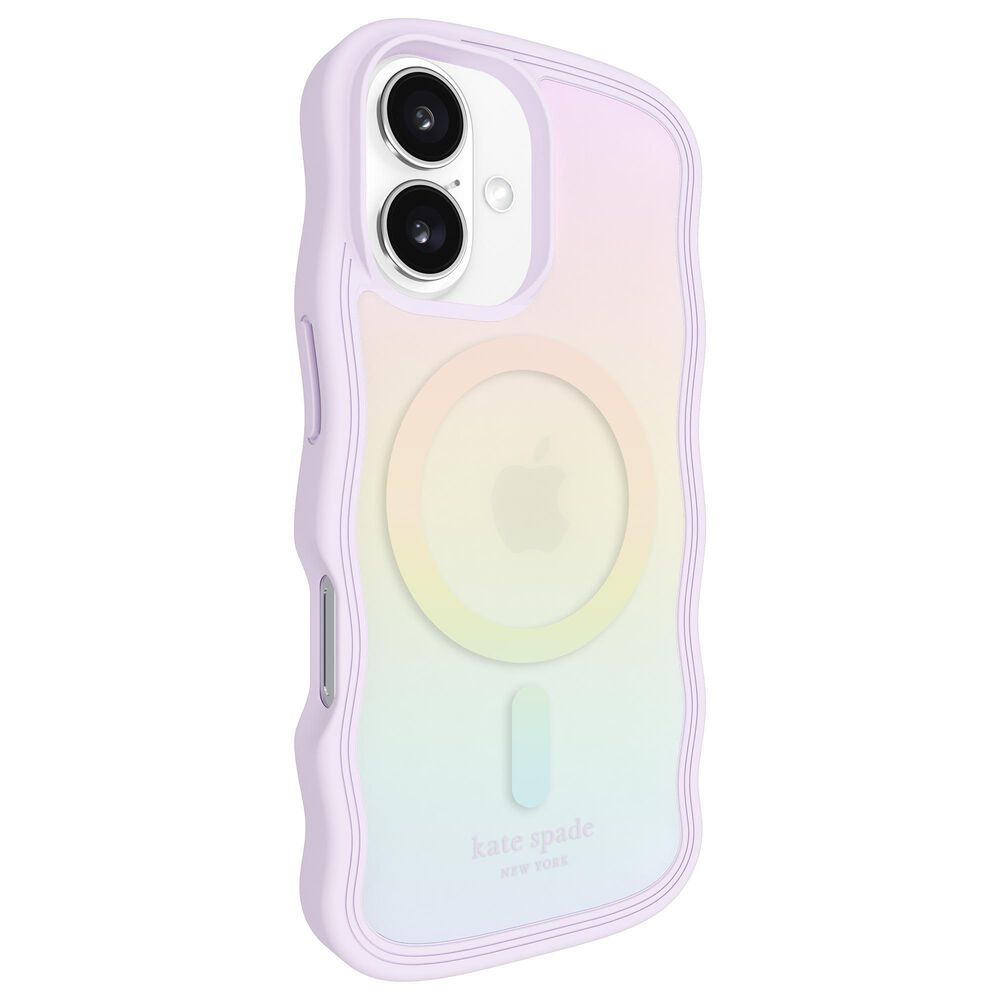 Kate Spade Wavy MagSafe Case for iPhone 16 in Opal Iridescent, , large