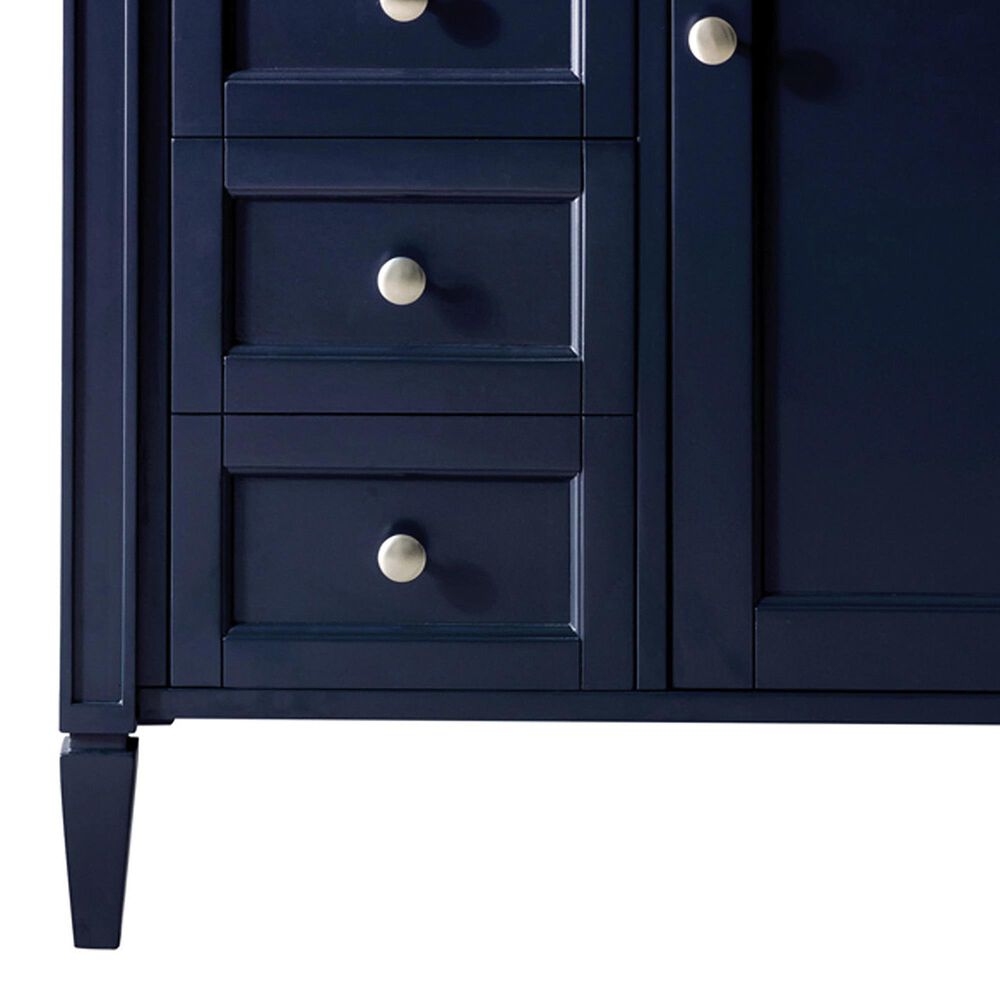 James Martin Vanities Brittany 30&quot; Single Bathroom Vanity in Victory Blue with 3 cm Victorian Silver Quartz Top and Rectangular Sink, , large