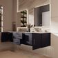Lexora Home Geneva 80" Double Bathroom Vanity in Navy Blue with 2 cm White Cultured Marble Top and Rectangular Sinks, , large