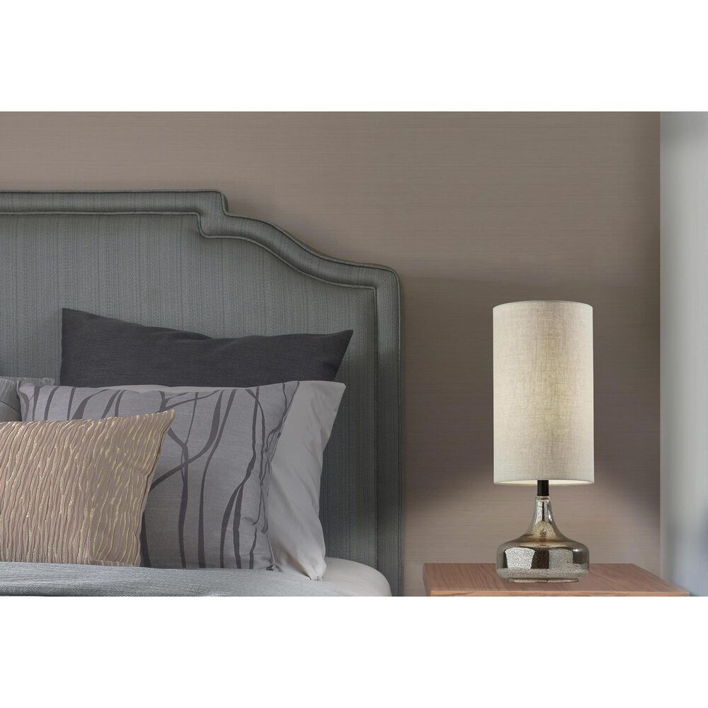 Adesso Cassandra Table Lamp in Cracked Mercury and Black, , large