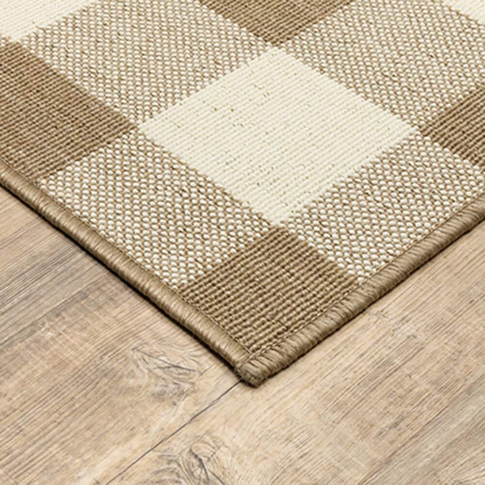 Oriental Weavers Marina Geometric 2598I 8&#39;6&quot; x 13&#39; Tan Area Rug, , large