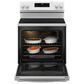 GE Appliances 30" Freestanding Electric Range with Steam Clean in White, , large