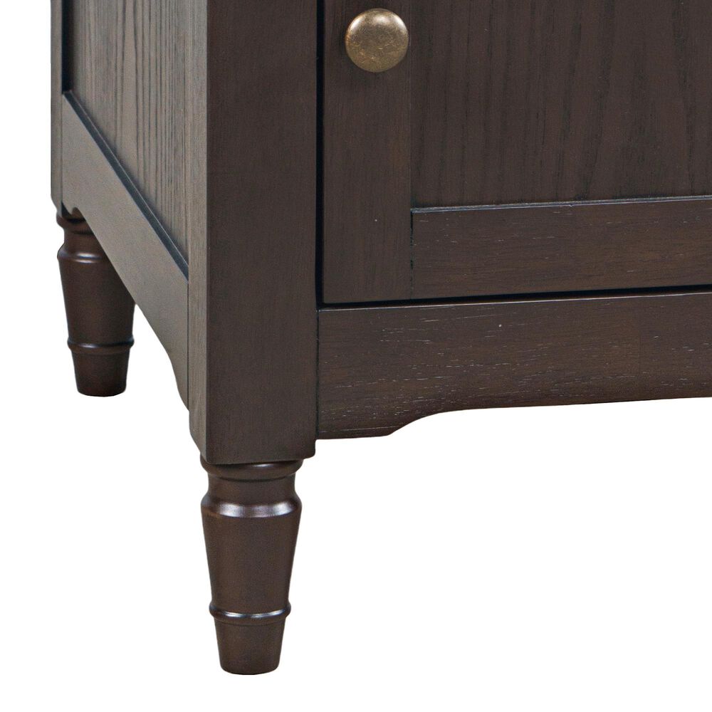 Waltham Brentwood Power Chairside Table in Arbor Oak, , large