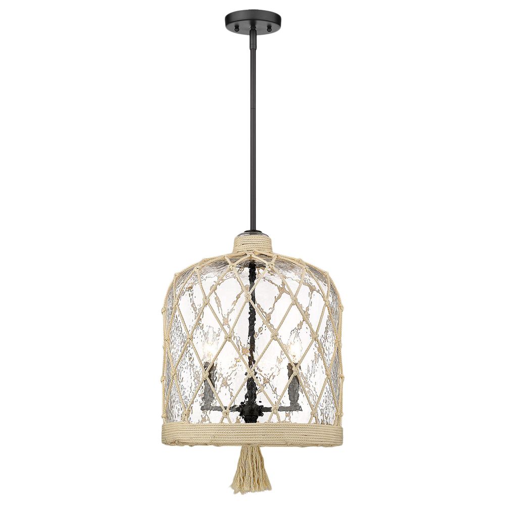 Golden Lighting Nassau 3-Light Pendant in Matte Black, , large