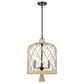 Golden Lighting Nassau 3-Light Pendant in Matte Black, , large