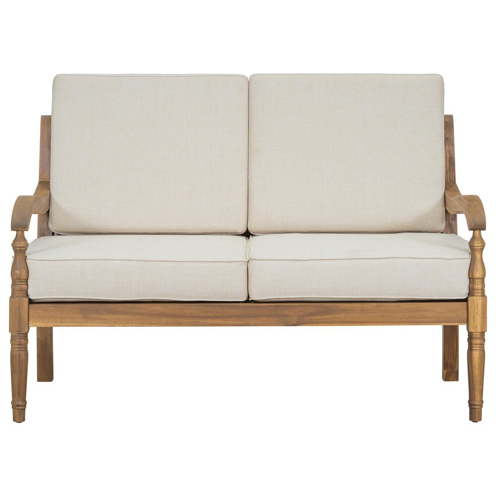 HOMLUX 2-Piece Outdoor Loveseat and Coffee Table Set in Beige, , large