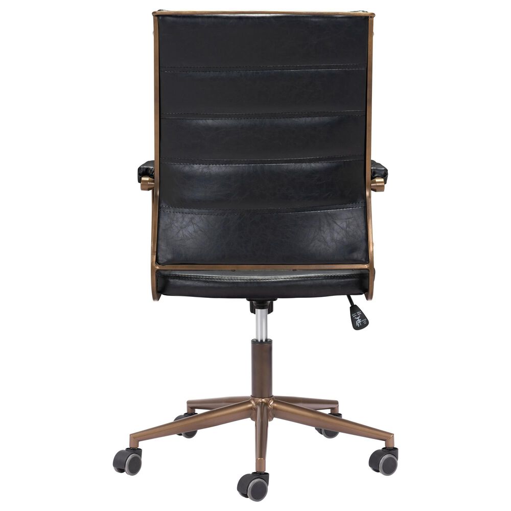 Zuo Modern Auction Office Chair in Vintage Black, , large