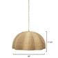 Jamie Young Direct Ship Norbury 1-Light Large Palm Leaf Pendant in Natural, , large