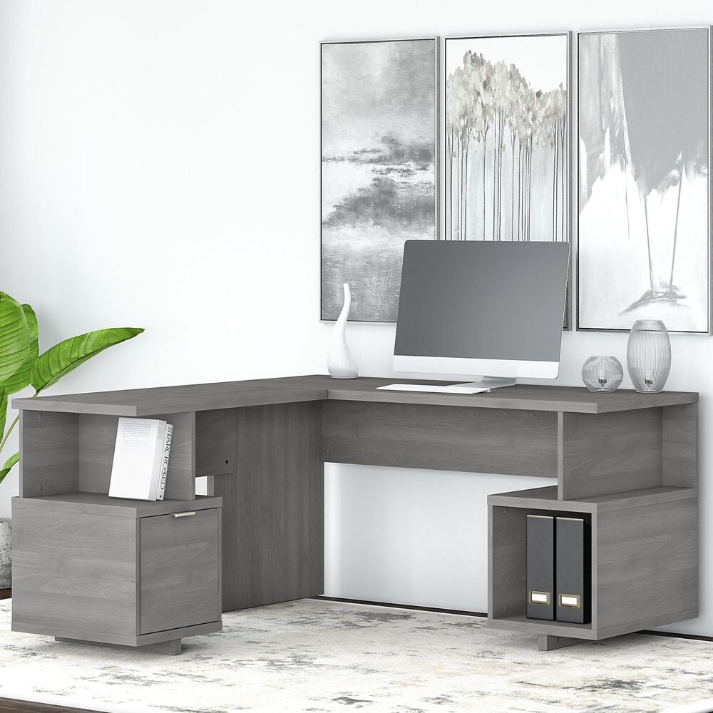 Bush Madison Avenue 60" L-Shaped Desk in Modern Gray, , large
